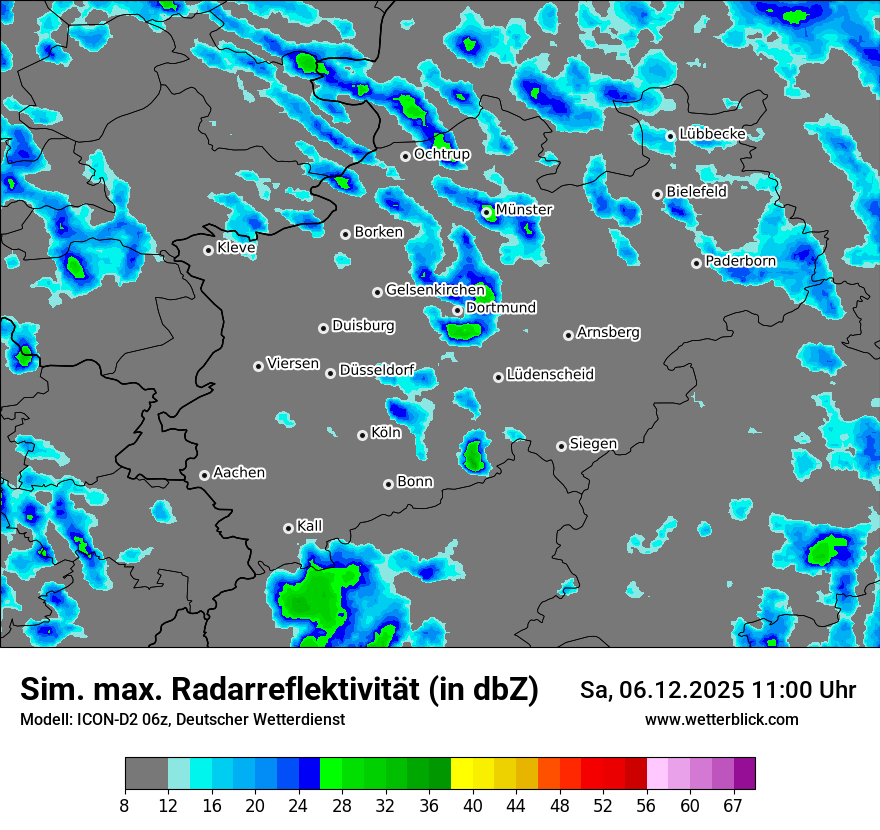 Modellkarten Simuliertes Radarbild