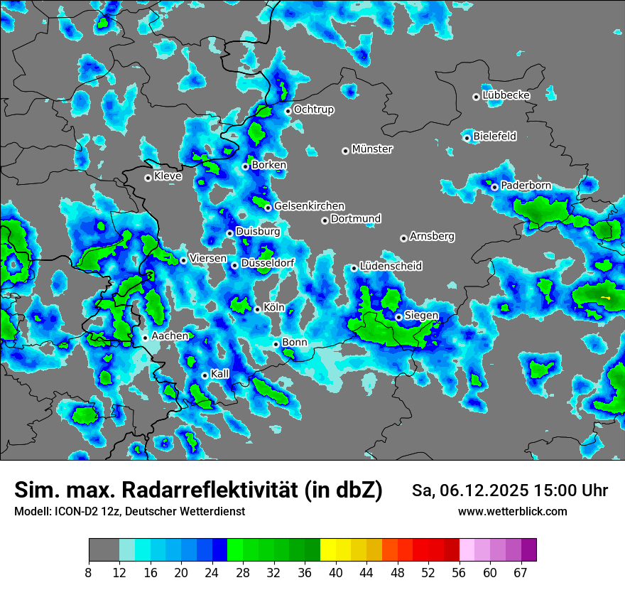 Modellkarten Simuliertes Radarbild