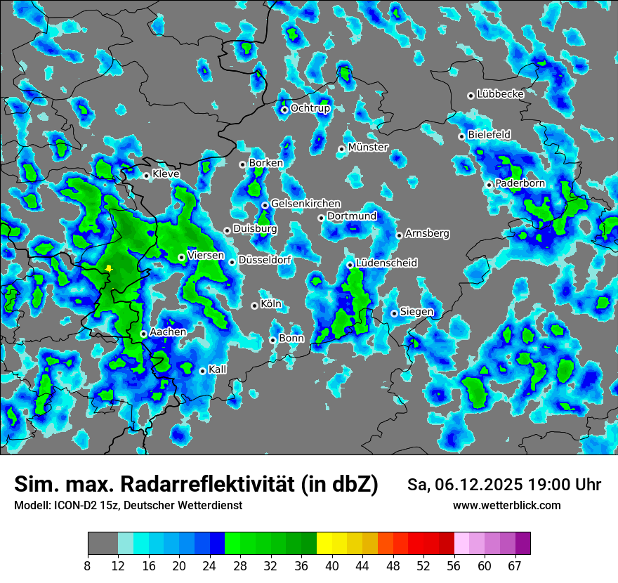 Modellkarten Simuliertes Radarbild
