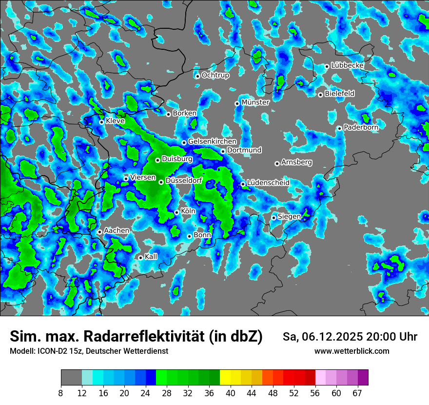 Modellkarten Simuliertes Radarbild