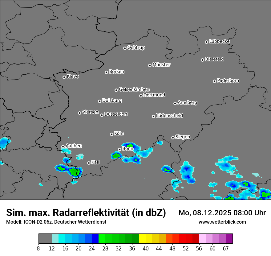 Modellkarten Simuliertes Radarbild