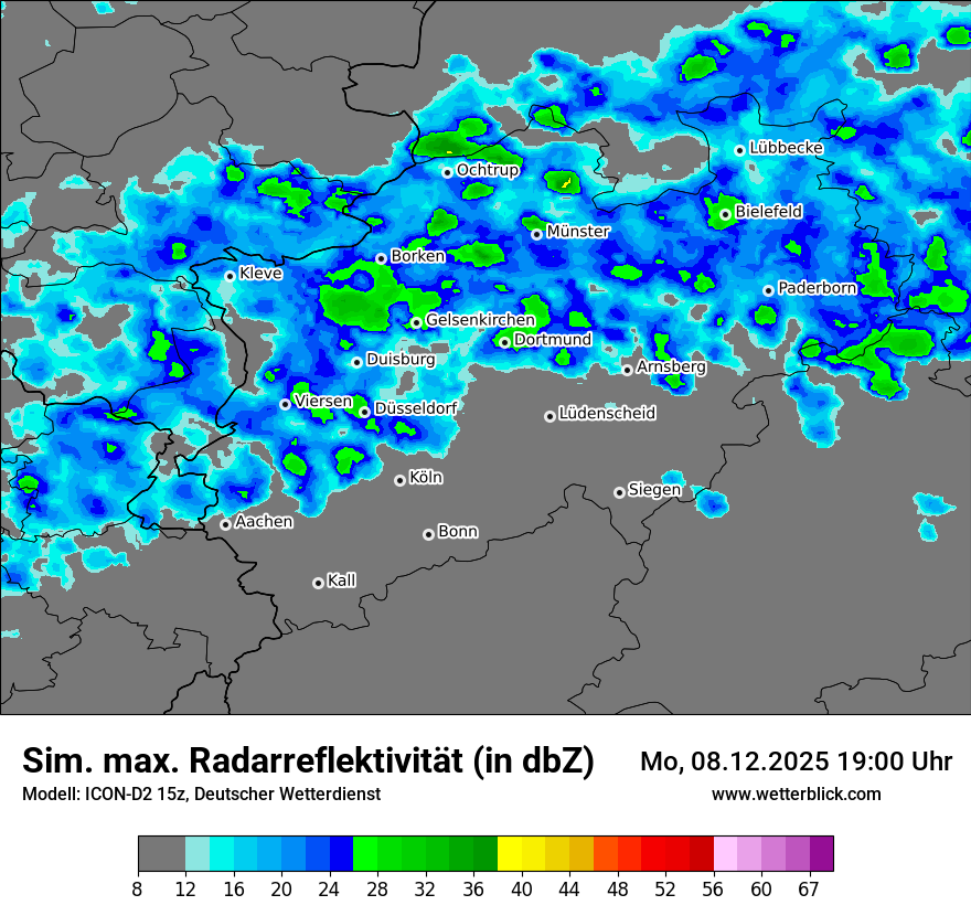 Modellkarten Simuliertes Radarbild
