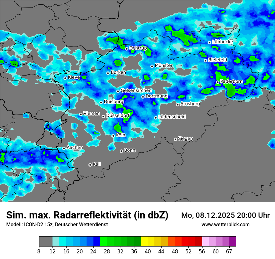 Modellkarten Simuliertes Radarbild