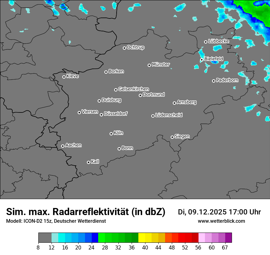 Modellkarten Simuliertes Radarbild
