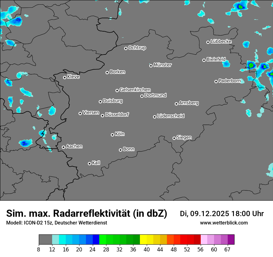 Modellkarten Simuliertes Radarbild