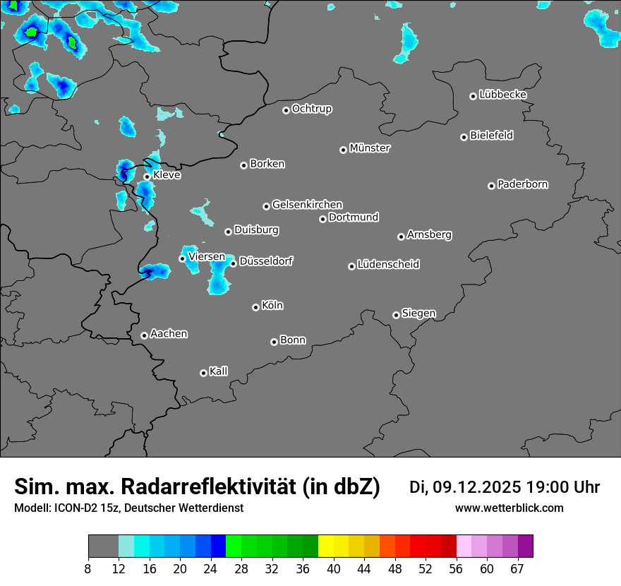 Modellkarten Simuliertes Radarbild