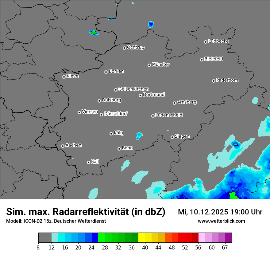 Modellkarten Simuliertes Radarbild