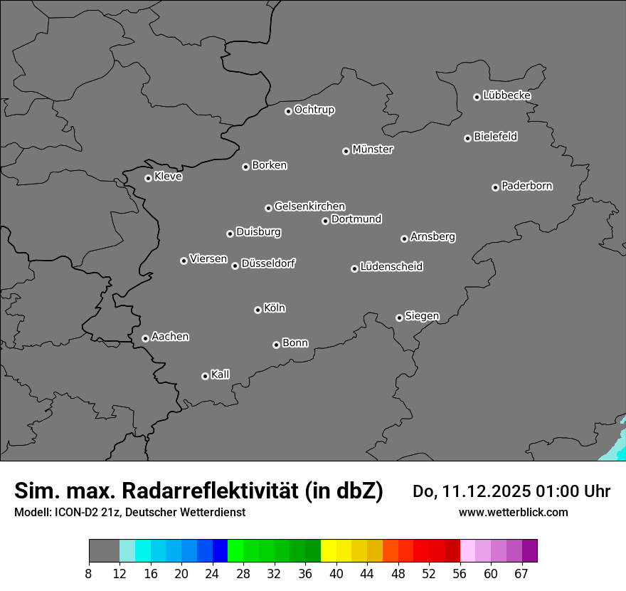 Modellkarten Simuliertes Radarbild