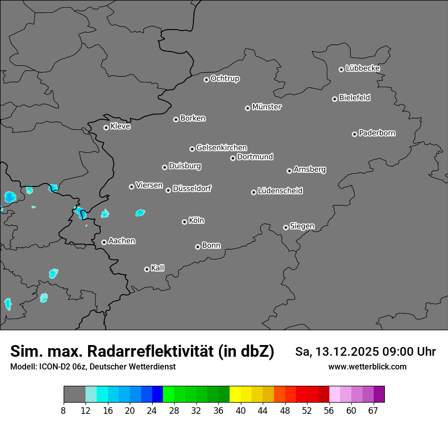 Modellkarten Simuliertes Radarbild
