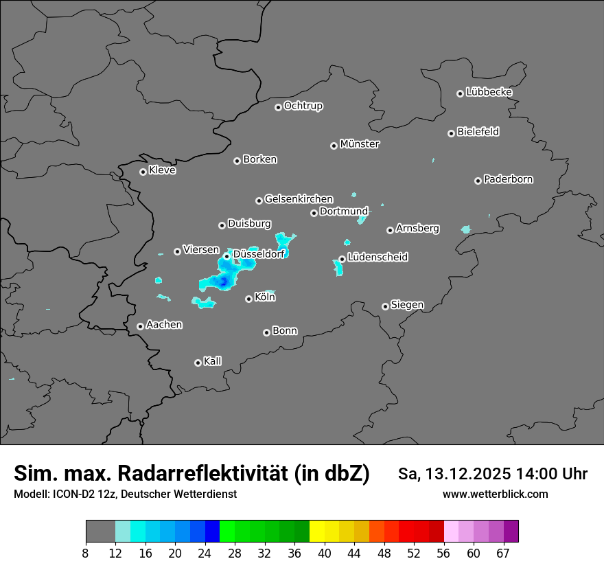 Modellkarten Simuliertes Radarbild