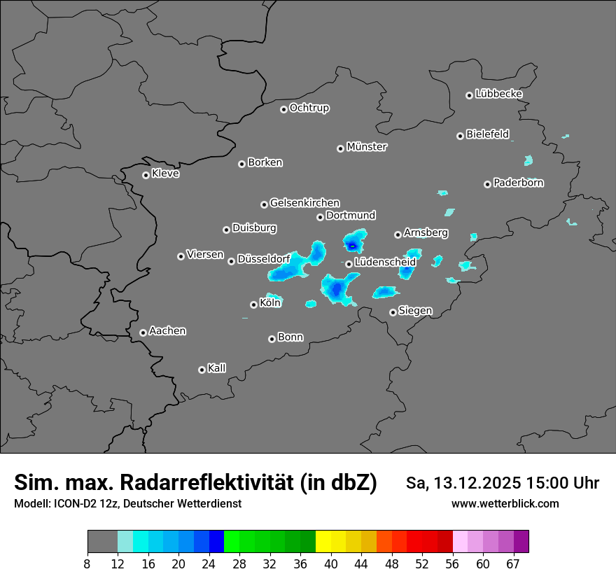 Modellkarten Simuliertes Radarbild