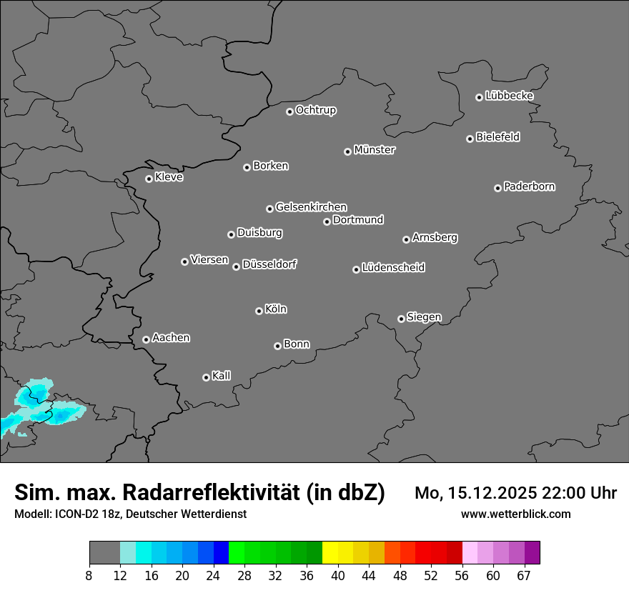 Modellkarten Simuliertes Radarbild
