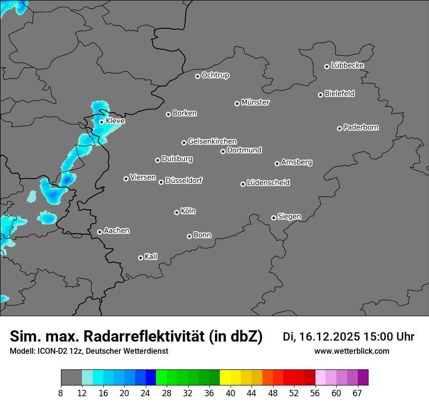 Modellkarten Simuliertes Radarbild