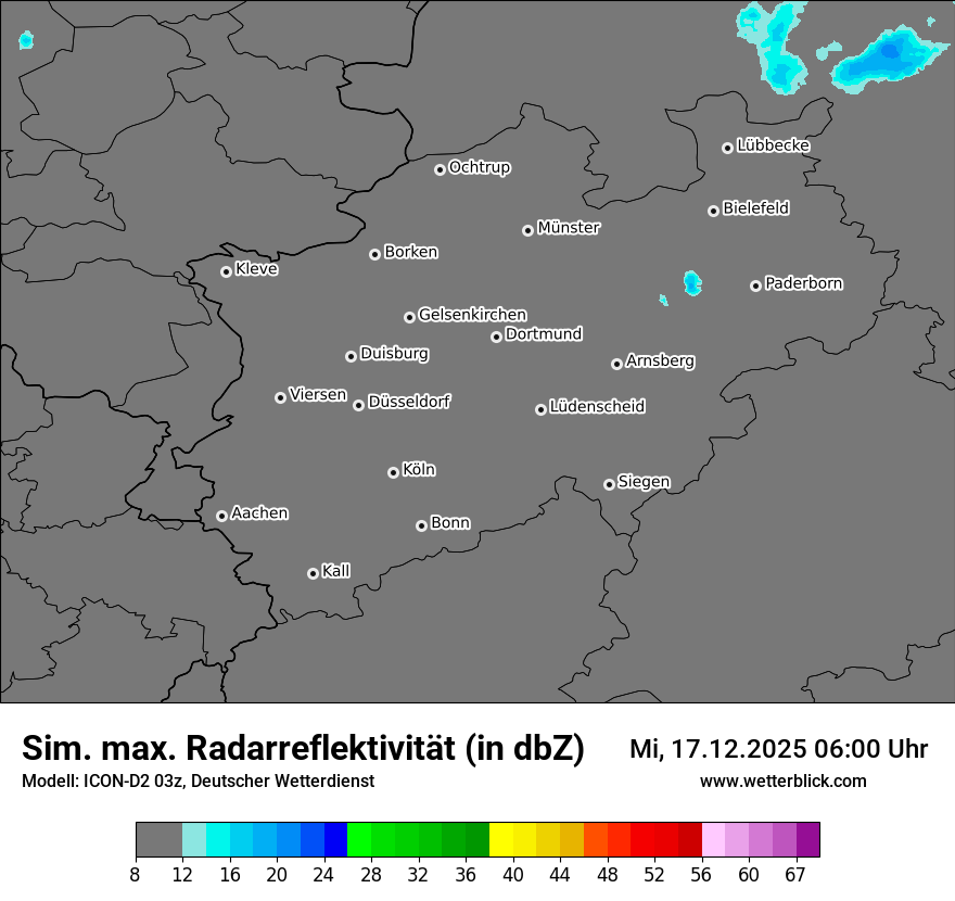 Modellkarten Simuliertes Radarbild