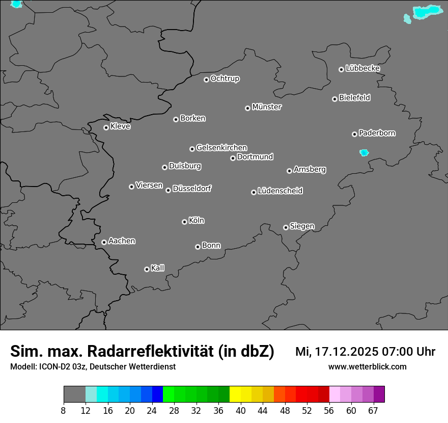 Modellkarten Simuliertes Radarbild