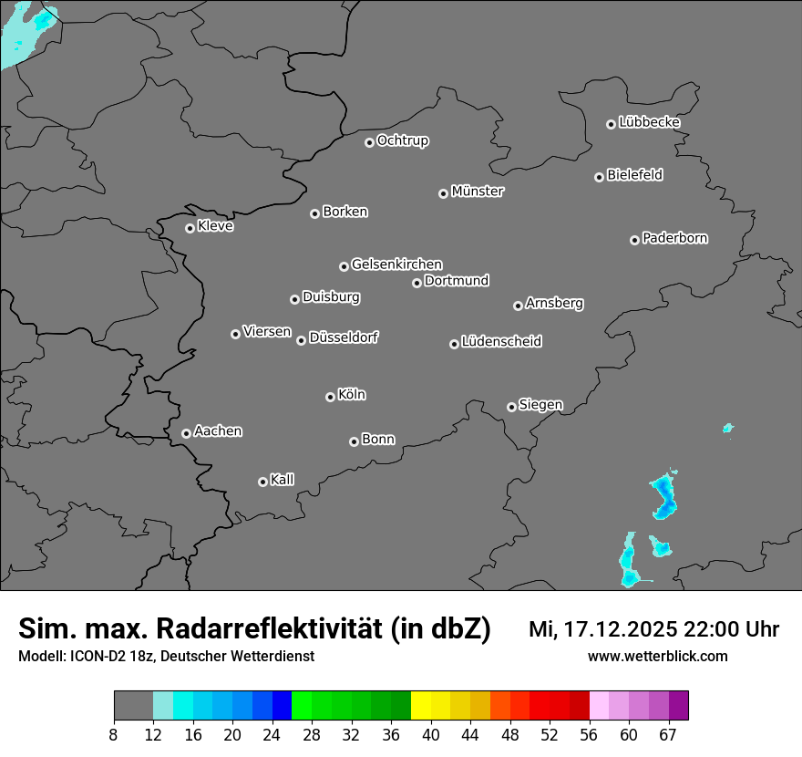 Modellkarten Simuliertes Radarbild