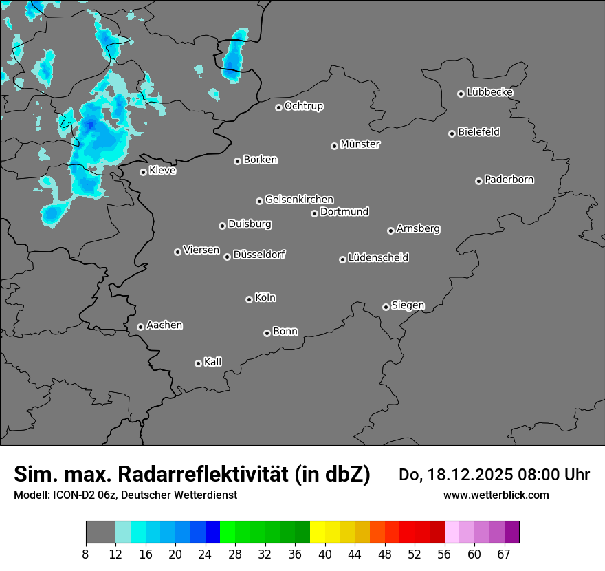 Modellkarten Simuliertes Radarbild