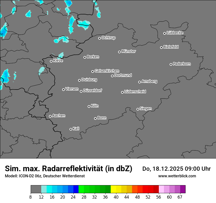 Modellkarten Simuliertes Radarbild