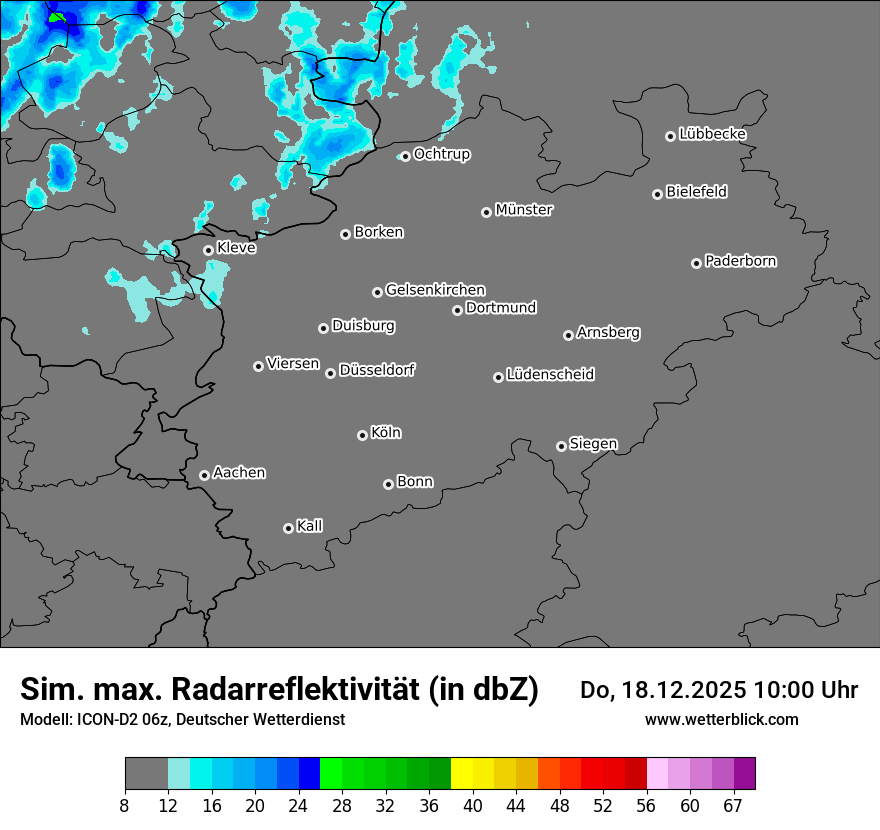 Modellkarten Simuliertes Radarbild