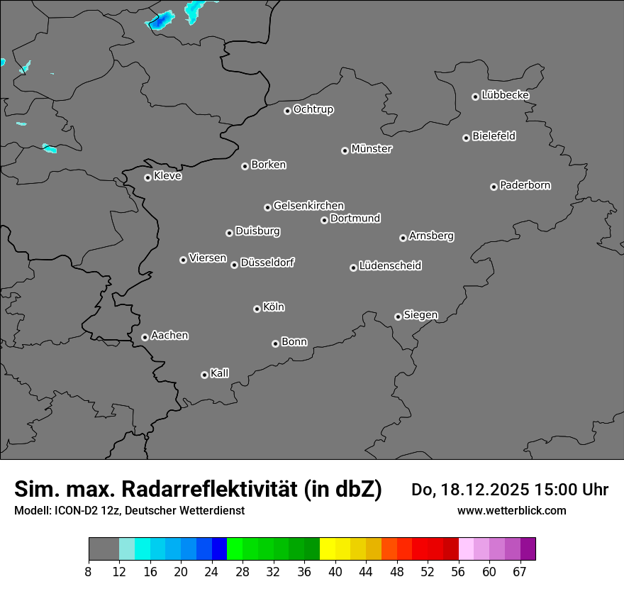 Modellkarten Simuliertes Radarbild