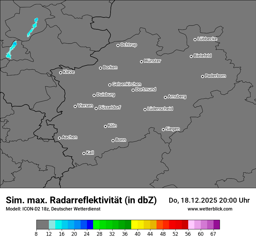 Modellkarten Simuliertes Radarbild