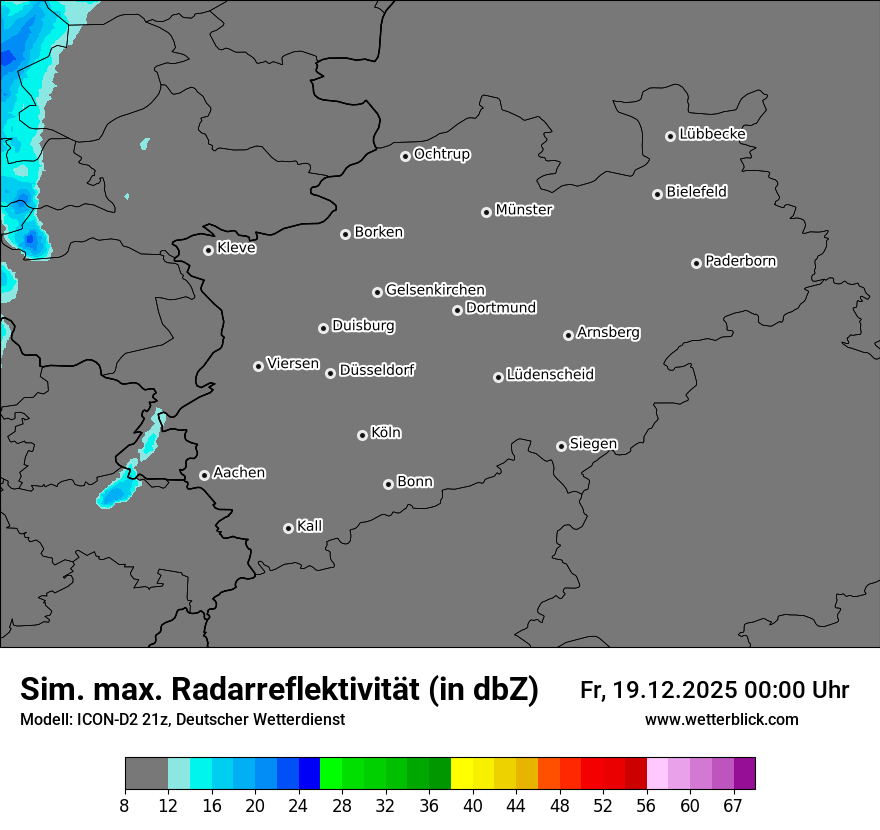 Modellkarten Simuliertes Radarbild