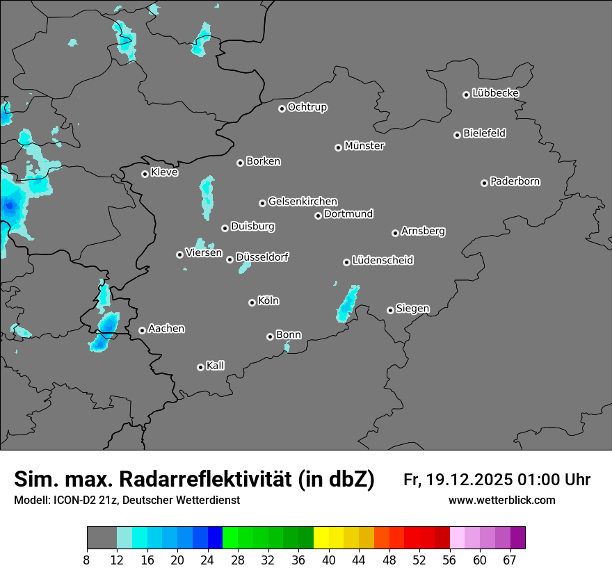Modellkarten Simuliertes Radarbild