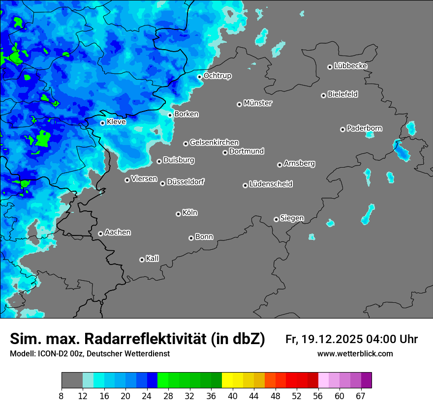 Modellkarten Simuliertes Radarbild
