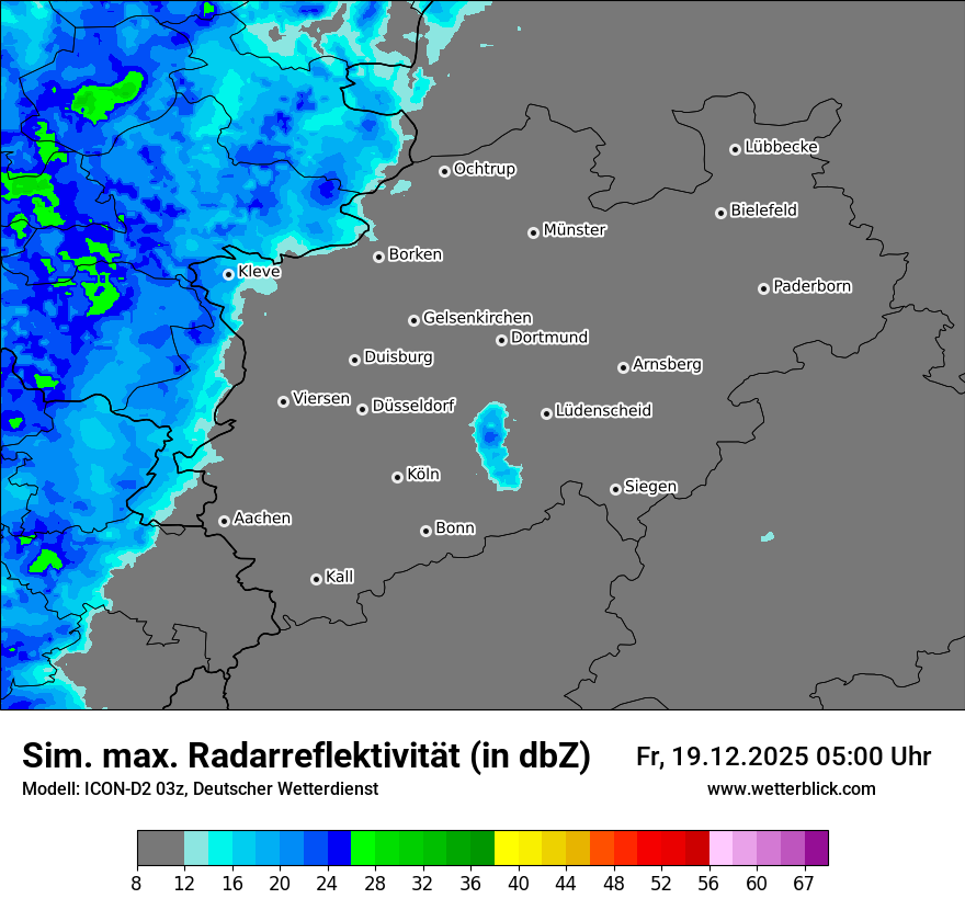 Modellkarten Simuliertes Radarbild