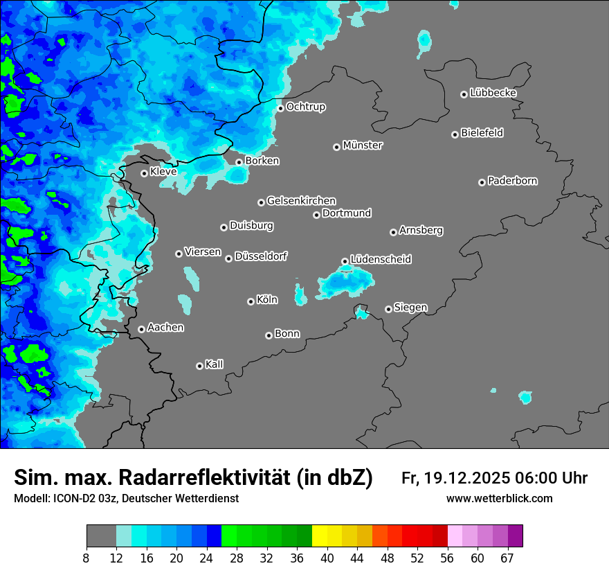 Modellkarten Simuliertes Radarbild