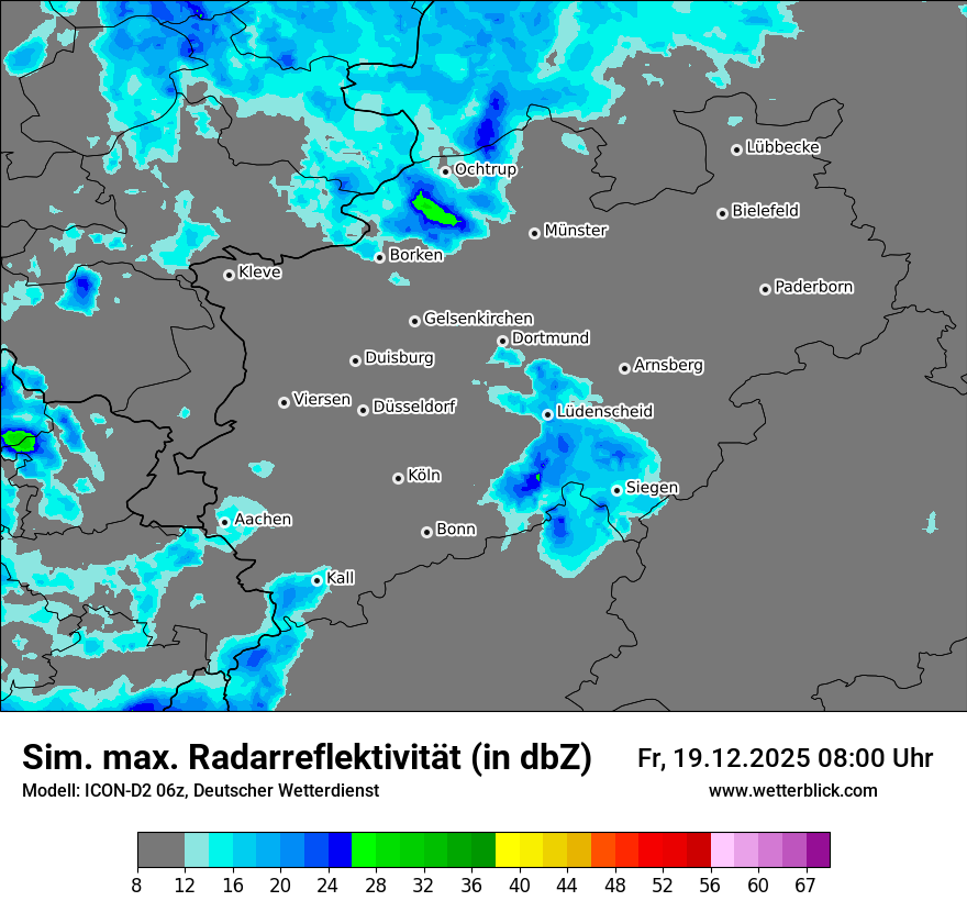 Modellkarten Simuliertes Radarbild