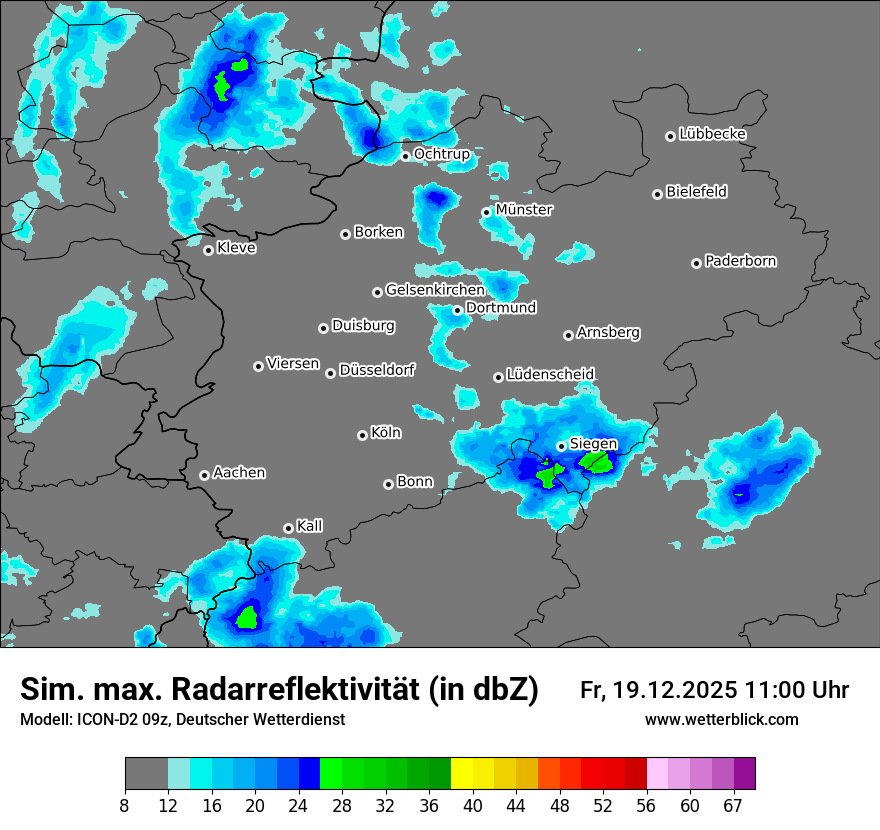 Modellkarten Simuliertes Radarbild