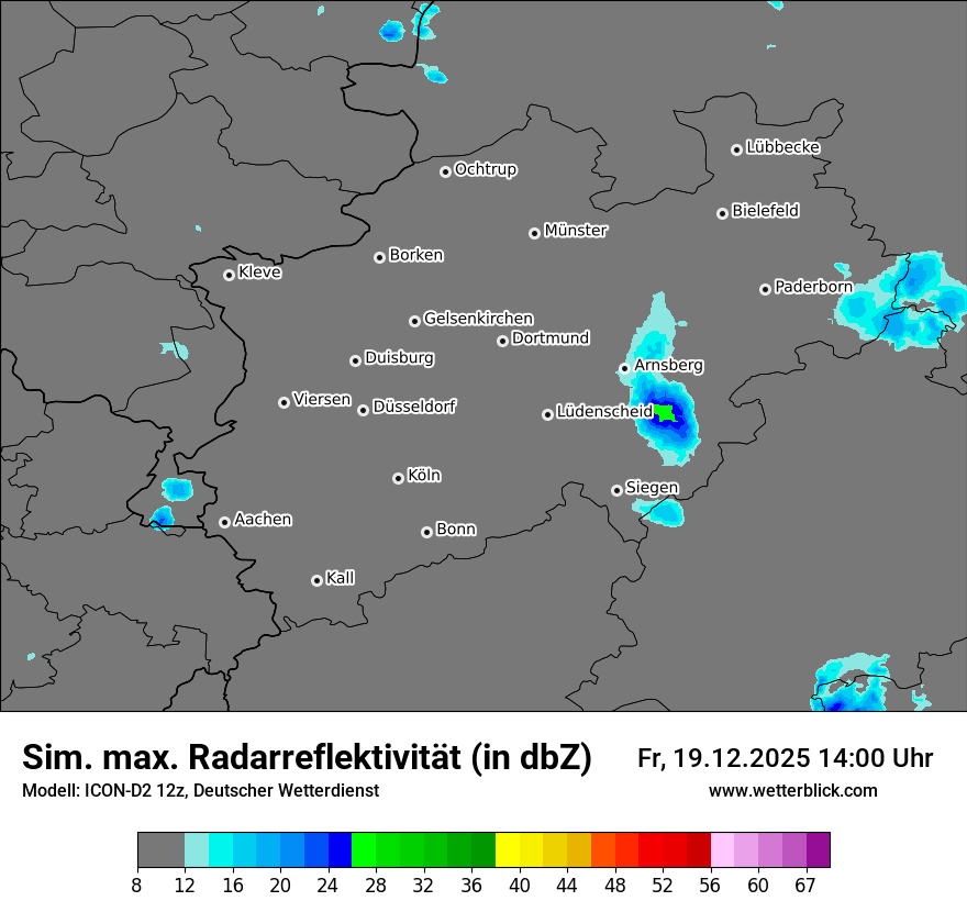 Modellkarten Simuliertes Radarbild
