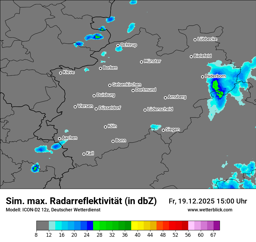 Modellkarten Simuliertes Radarbild