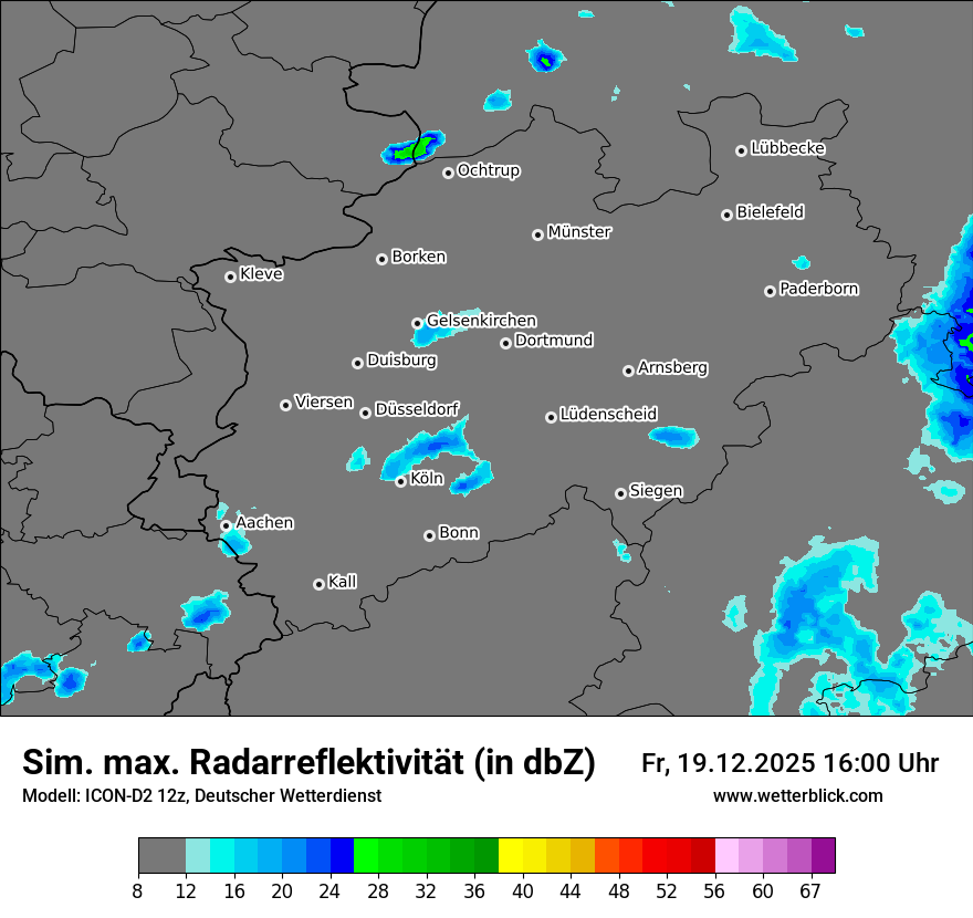 Modellkarten Simuliertes Radarbild