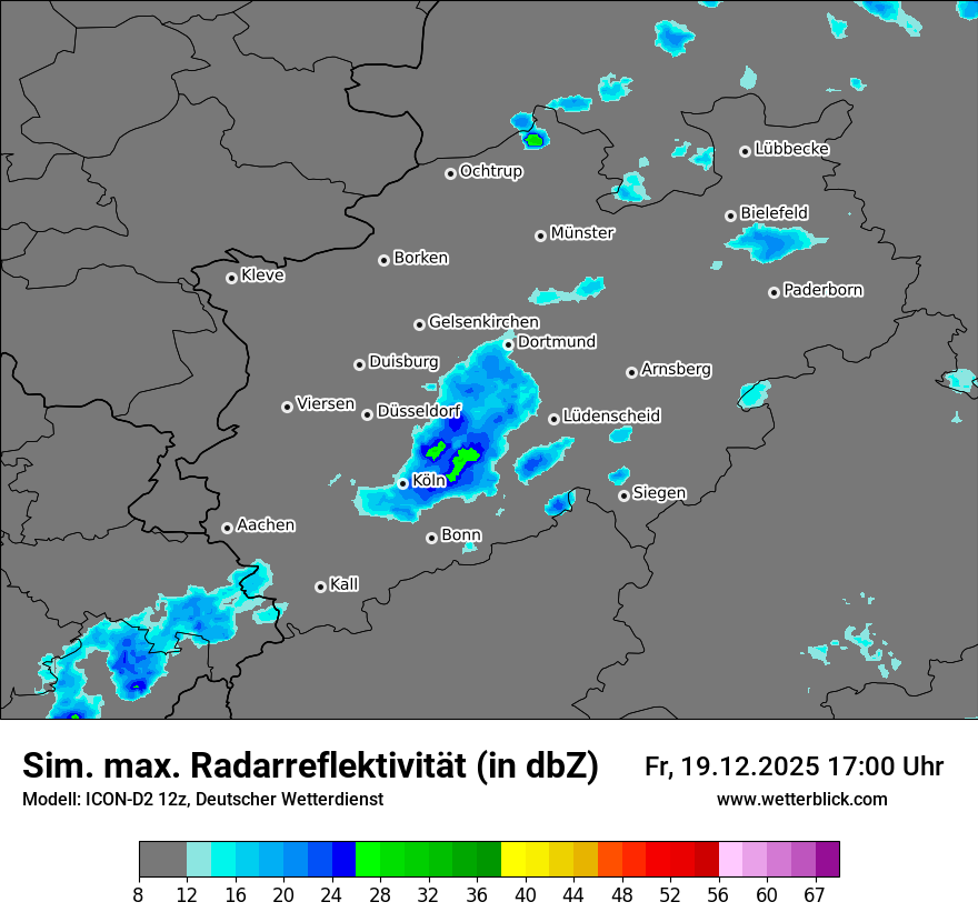 Modellkarten Simuliertes Radarbild