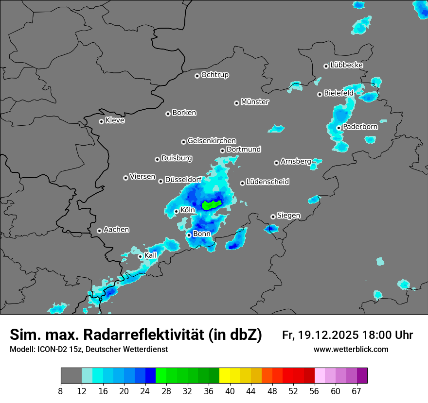 Modellkarten Simuliertes Radarbild