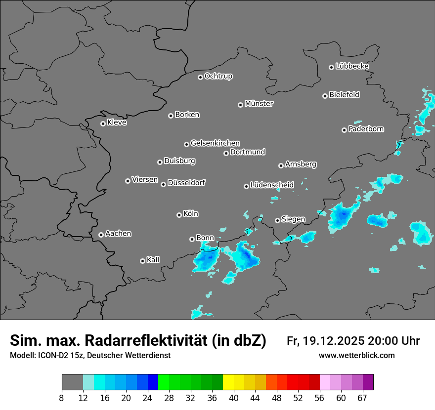 Modellkarten Simuliertes Radarbild