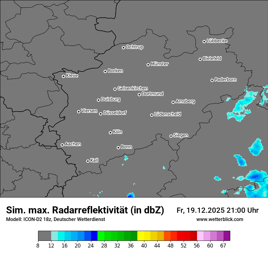 Modellkarten Simuliertes Radarbild
