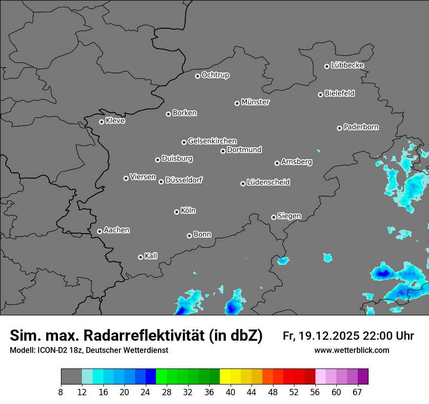 Modellkarten Simuliertes Radarbild