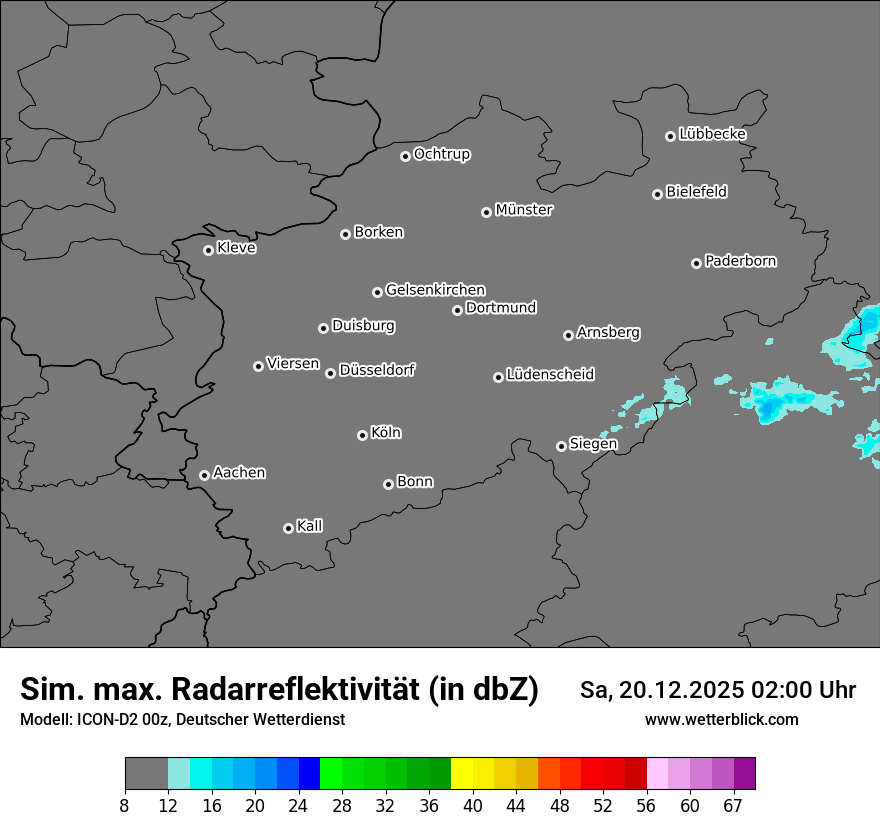 Modellkarten Simuliertes Radarbild