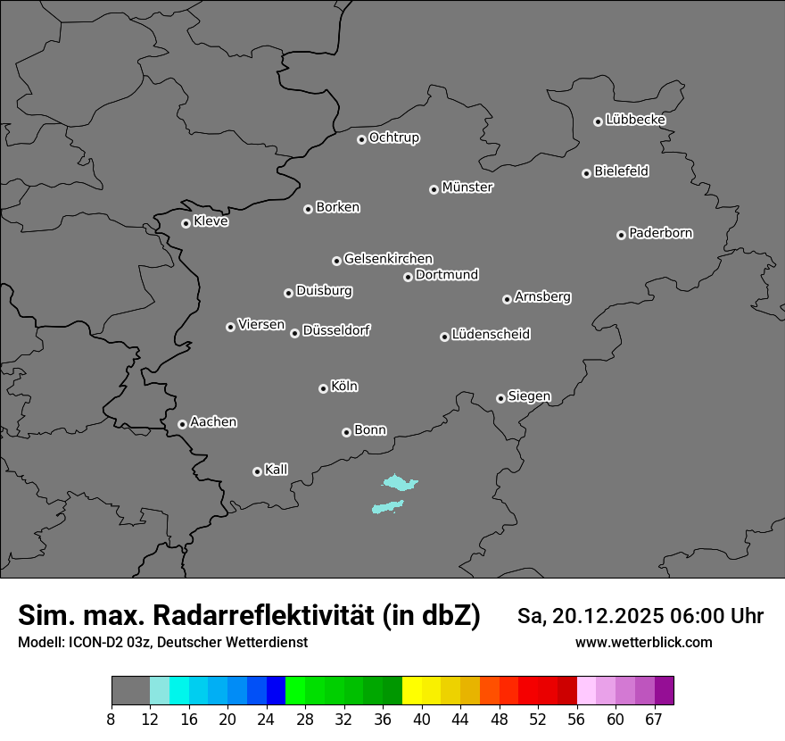 Modellkarten Simuliertes Radarbild