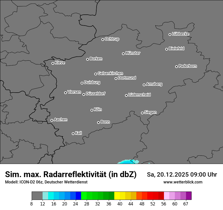 Modellkarten Simuliertes Radarbild