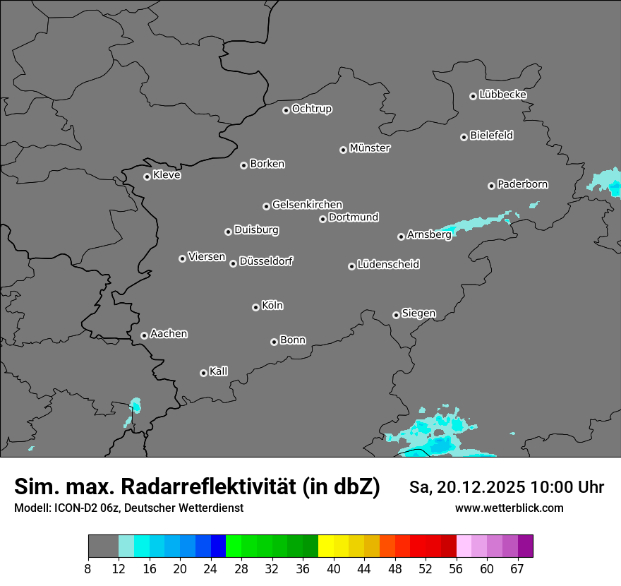 Modellkarten Simuliertes Radarbild