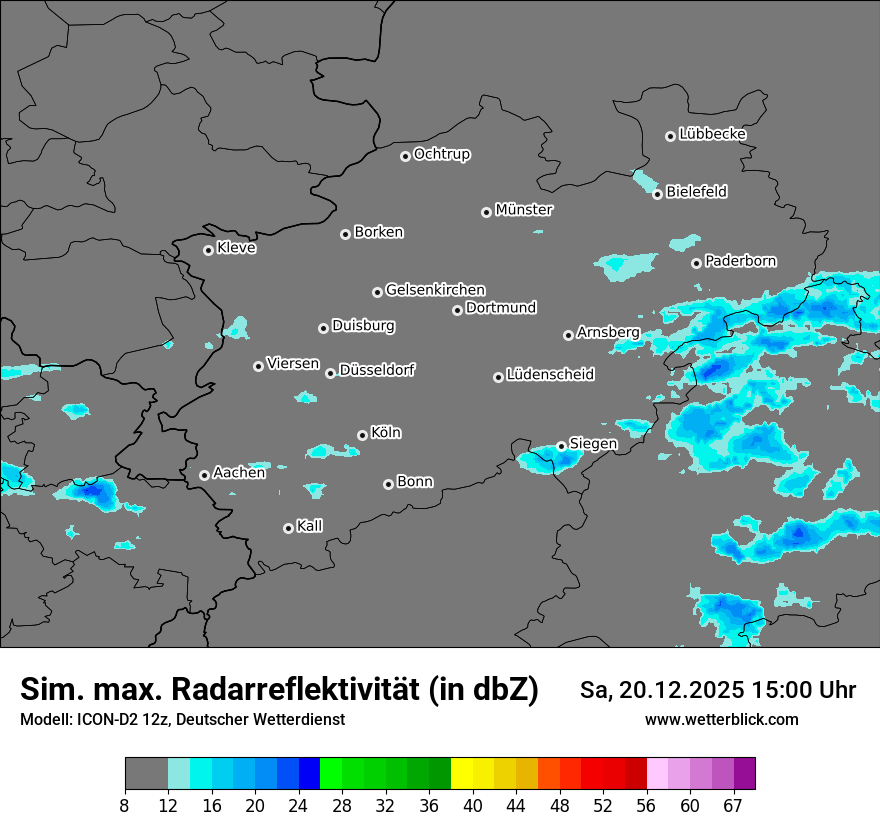 Modellkarten Simuliertes Radarbild