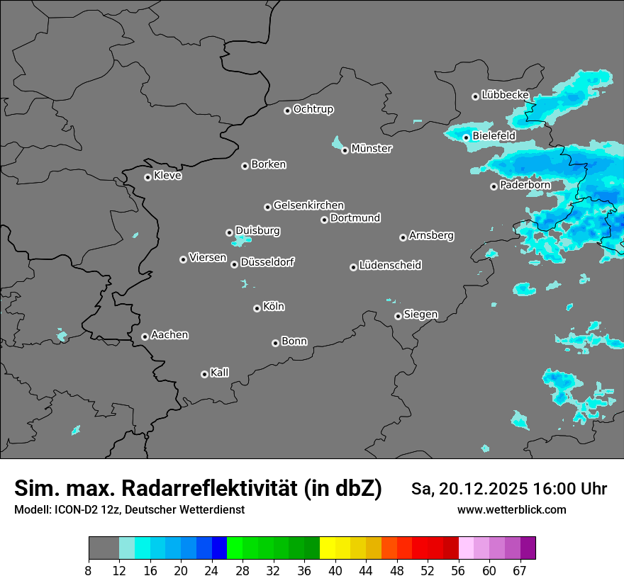 Modellkarten Simuliertes Radarbild