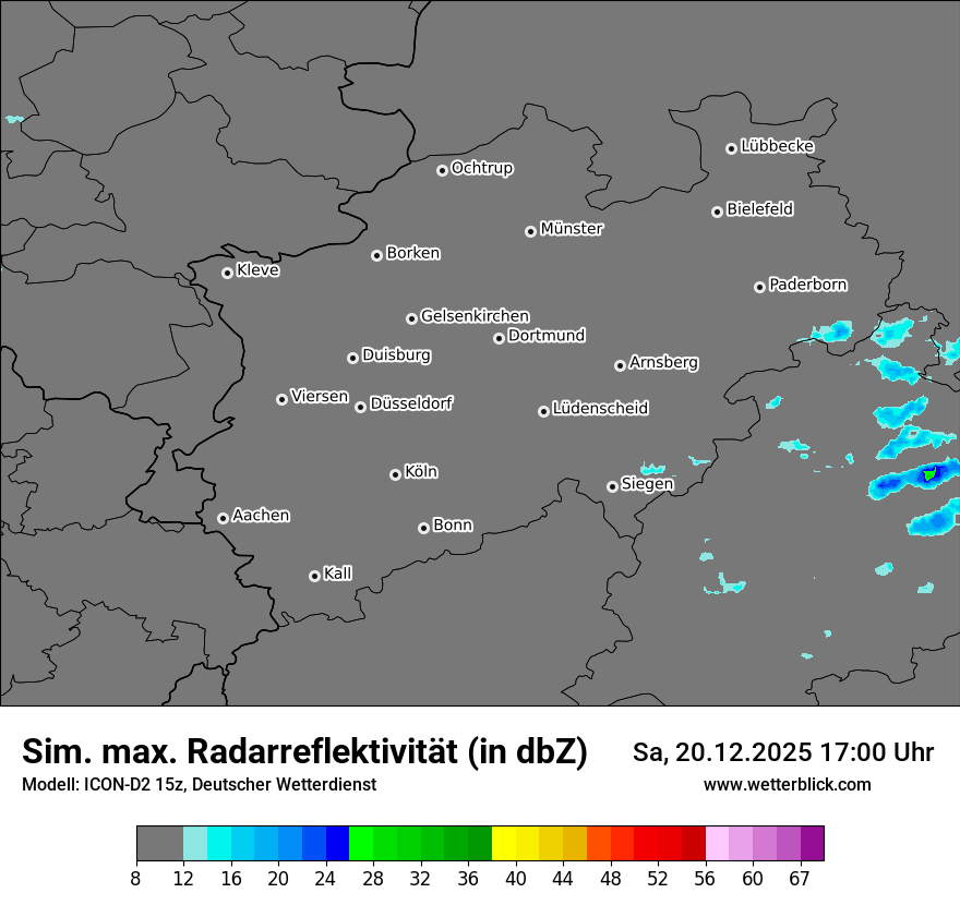 Modellkarten Simuliertes Radarbild