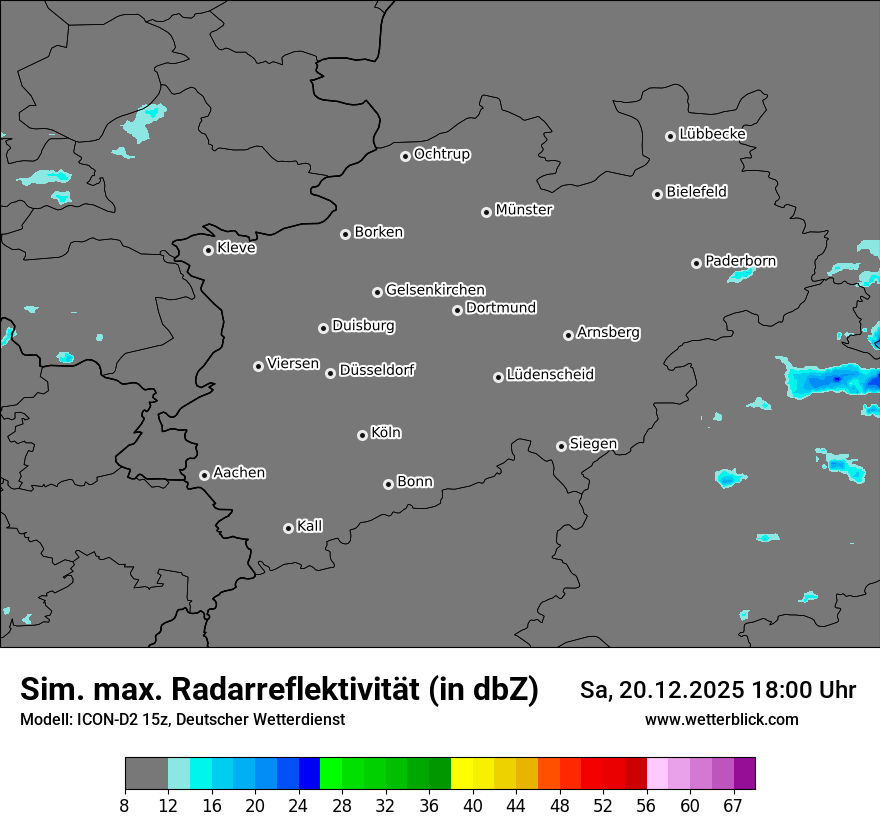 Modellkarten Simuliertes Radarbild