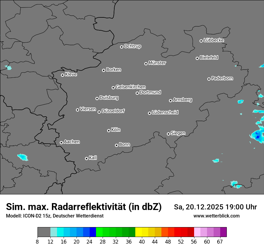 Modellkarten Simuliertes Radarbild