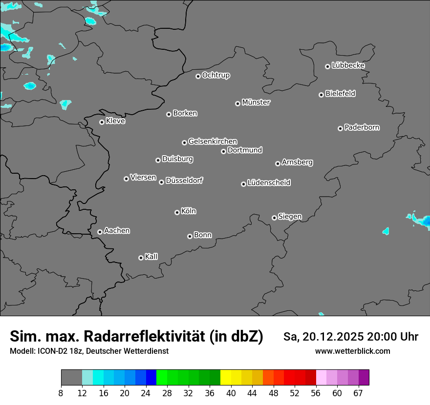Modellkarten Simuliertes Radarbild